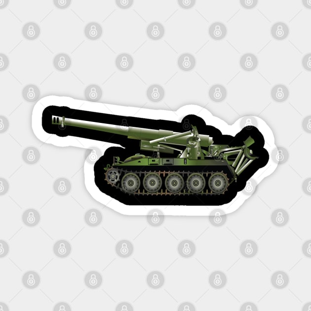 M110A2 Self-Propelled Howitzer wo TxtX 300 - Left Magnet by twix123844