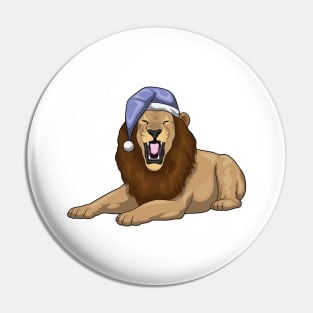 Lion Sleeping Nightcap Pin