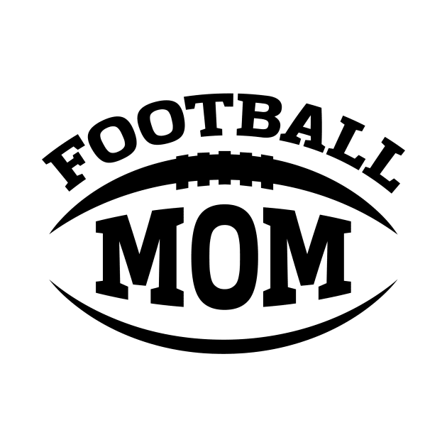 Football Mom (Black) by TeeSwagUniverse