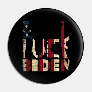 Guns USA Flag Funny Biden Pin