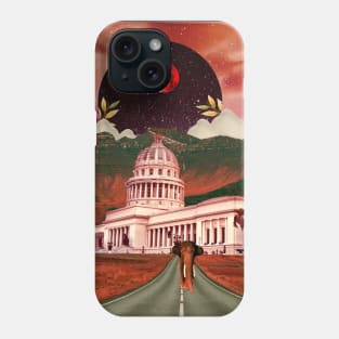 White House Red moon Collage Phone Case