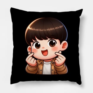 Cool Guy Korean Finger Hearts Kpop Pillow