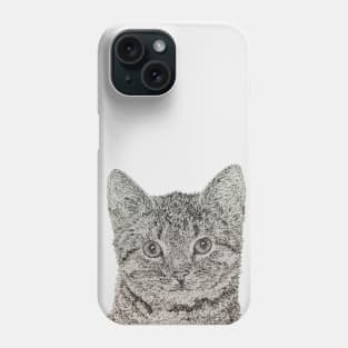 Dotwork Cat Art Print Phone Case