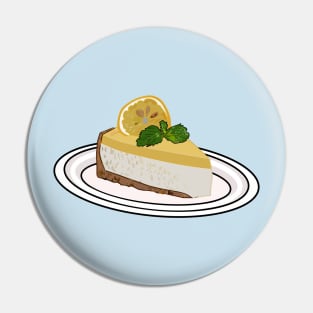 Lemon cheesecake cartoon illustration Pin