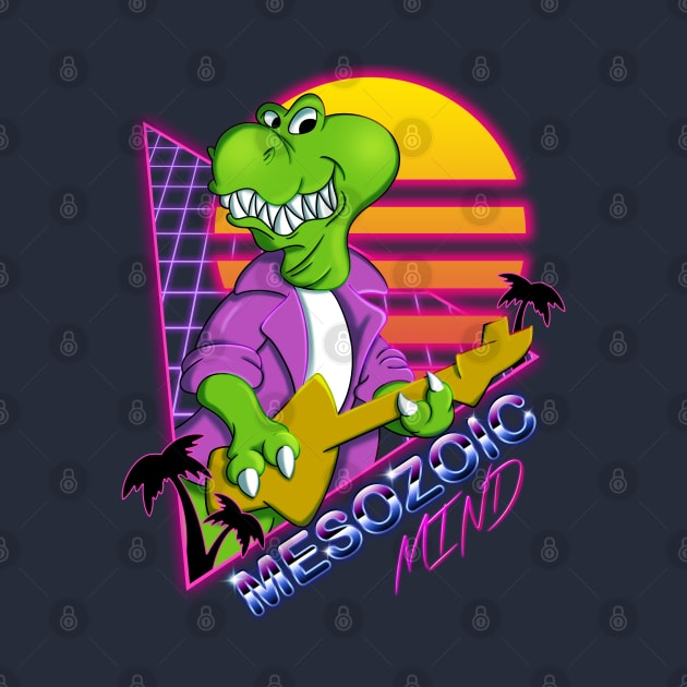 Mesozoic Mind 80's Retro by Jblumdesigns