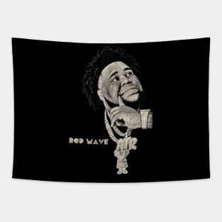 Retro Rod wave Tapestry