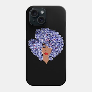 Natural Hair for Black Women Queen Curls 2 Phone Case