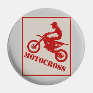 vintage retro motocross Pin