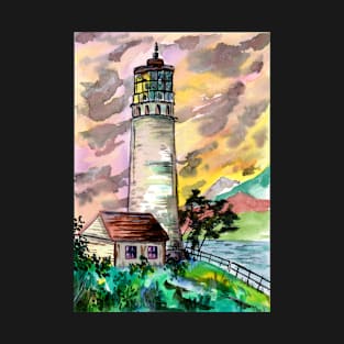 Lighthouse Sunset T-Shirt