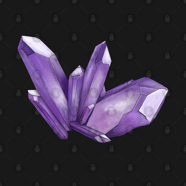 Purple Amethyst Crystal by Kraina