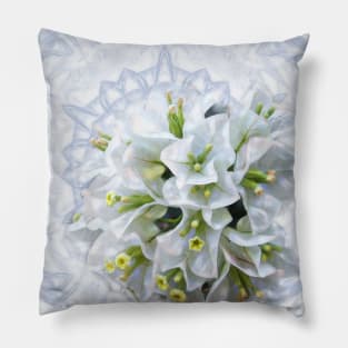 pretty bougainvillea on delicate kaleidoscope Pillow