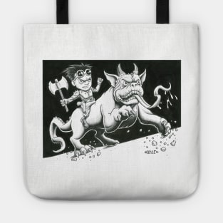 CHIP riding Monster Dog Tote