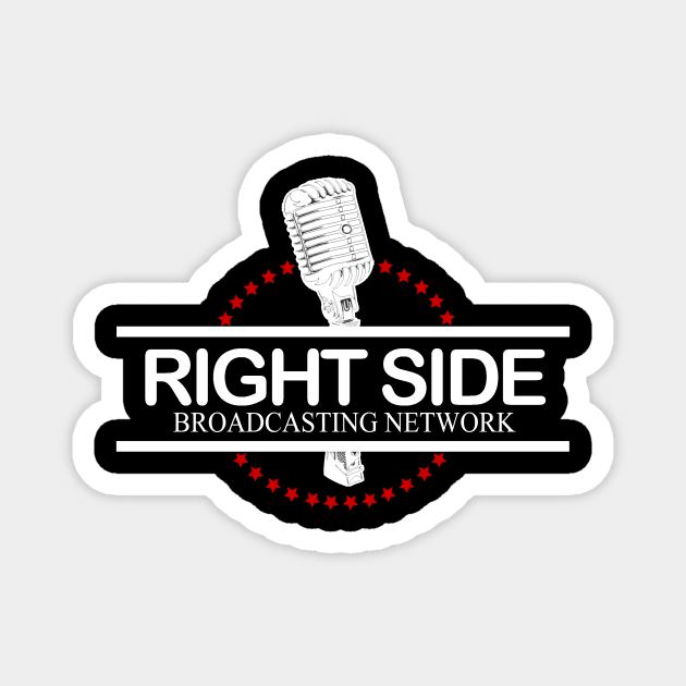 RSBN White Logo Magnet by RightSideBroadcastingNetwork