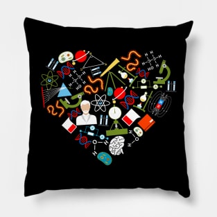 Chemistry heart love chemist science teacher Pillow