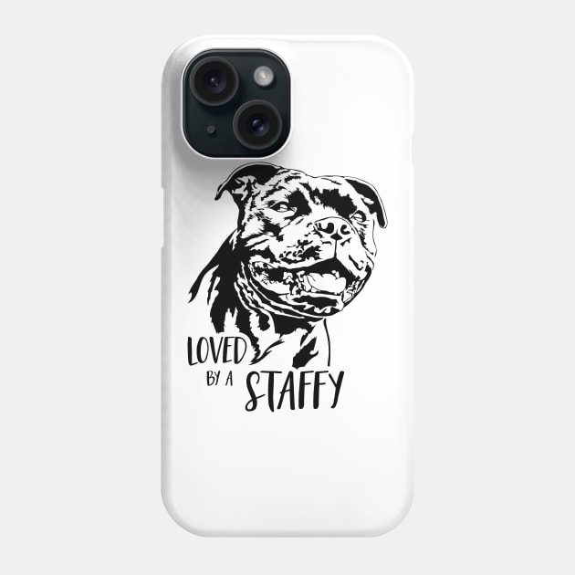 Staffordshire Bull Terrier loved by a staffy dog saying Phone Case by wilsigns