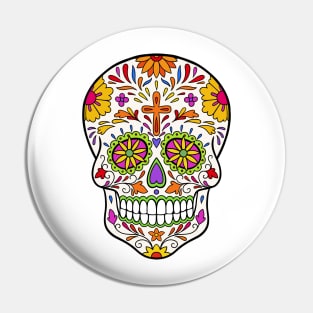 Sugar Skull Art Pin