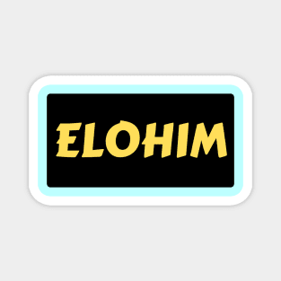 Elohim | Christian Typography Magnet