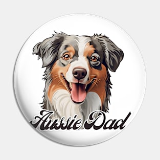 Australian Shepherd Dad T-Shirt - Dog Lover Gift, Pet Parent Apparel Pin