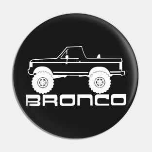 1987-1991 Bronco Side Topless White Print Pin