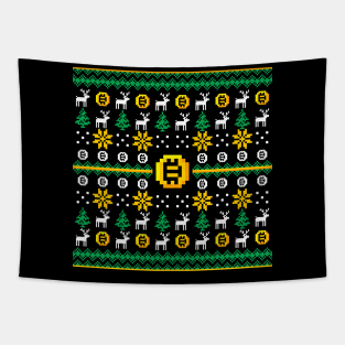 CRYPTO XMAS PATTERN Tapestry