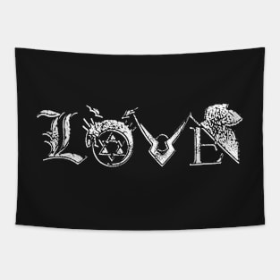 Anime Love (weiß) Tapestry