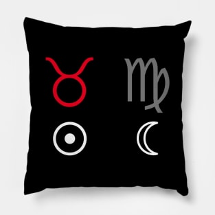 Taurus Sun Virgo Moon Zodiac Sign Pillow