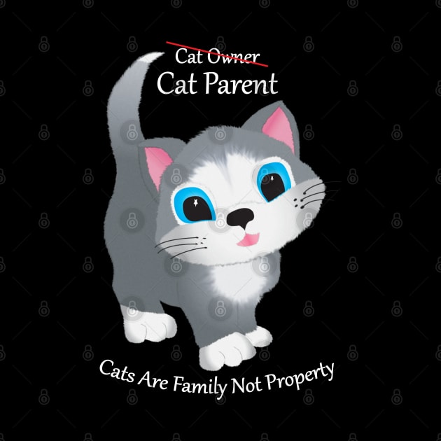 Cat Parent white type by KEWDesign