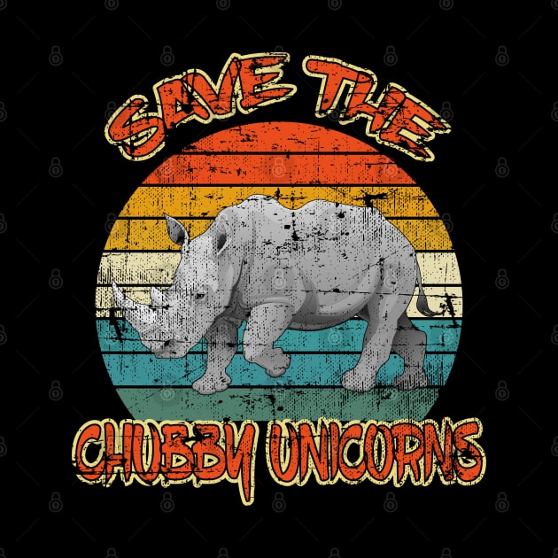 Save The Chubby Unicorns, save rhinoceros, support rhino gift shirt by UranusArts