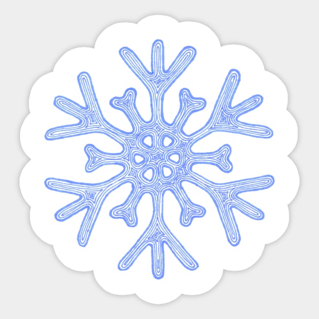 Snowflake (blue) - Snowflake - Sticker