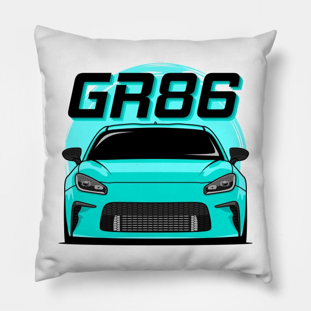 GR86 Cyan Pillow by GoldenTuners