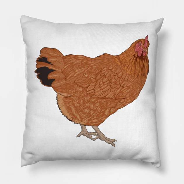 New Hampshire Chicken Pillow by Modern Medieval Design