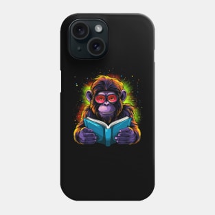 Monkey Reads Book Phone Case