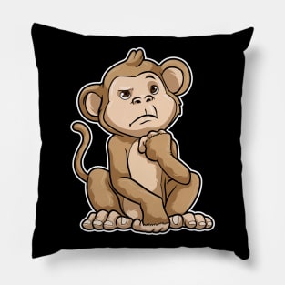 Monkey thoughtful Pillow