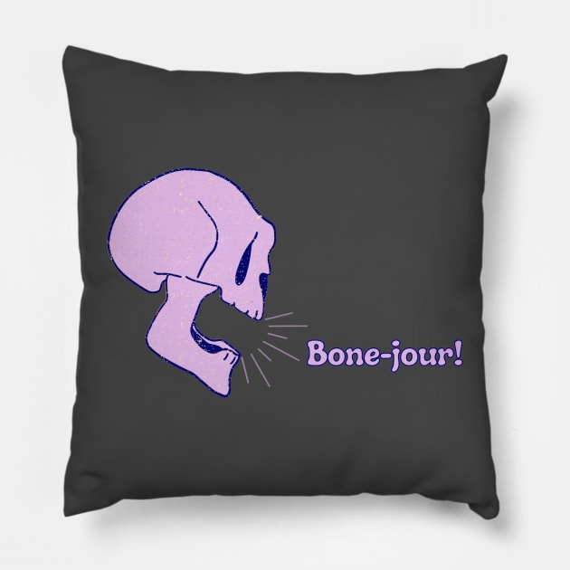 Bone-Jour! Pillow by BilliamsLtd