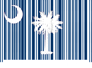 South Carolina Flag Barcode Carolina Pride Magnet