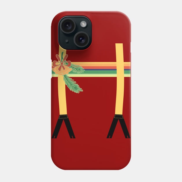 13th Outfit Costume - Horizontal Stripes With Braces Xmas Bells 1 Phone Case by EDDArt