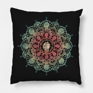 Black Lives Matter Pretty Distressed Mandala Design - colorful Pillow