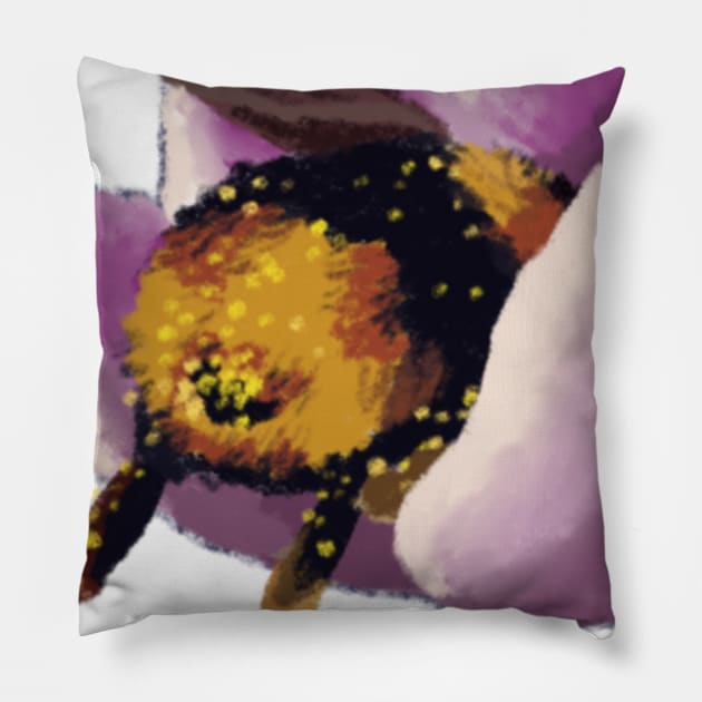 Sleepy bee Pillow by handnicole