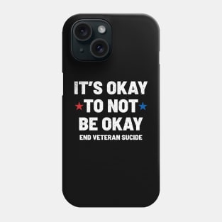 Its Okay To Not Be Okay - Bold White Textured Typograph Phone Case