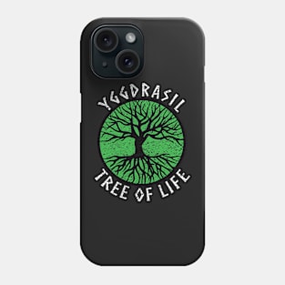 Tree of Life Yggdrasil Green Valhalla Vikings Grunge Distressed Phone Case