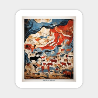 Lascaux Cave France Vintage Poster Tourism Magnet