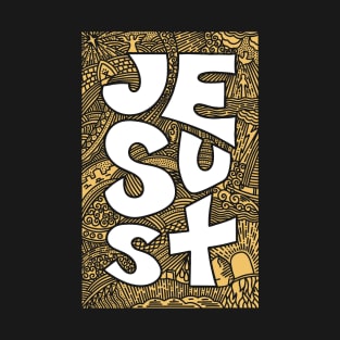 Christian typography and illustration of the word "Jesus" T-Shirt