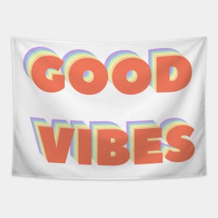 Good vibes only happiness love gratitude friends Tapestry