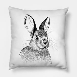 Hand drawn Bunny Pillow