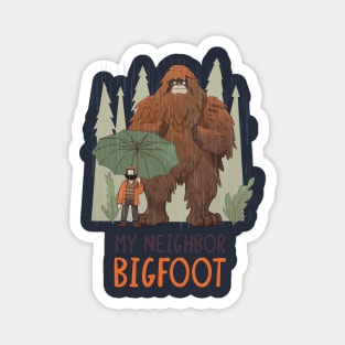 my neighbour Bigfoot Magnet