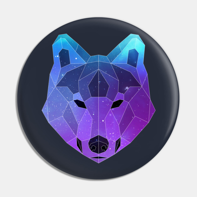 Galaxy Wolf Geometric Animal - Galaxy Wolf - Pin | TeePublic Galaxy Wolf Geometric Animal - Galaxy Wolf - Pin | TeePublic