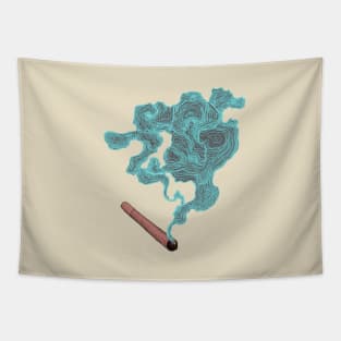 Smoke (Blue & Red) Tapestry