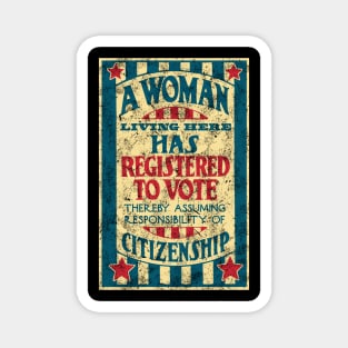 Women's Right to Vote Vintage 1920 Suffrage Magnet