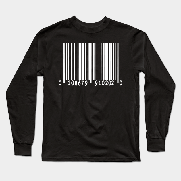 Fake bar code design - Bar Code - Long Sleeve T-Shirt | TeePublic