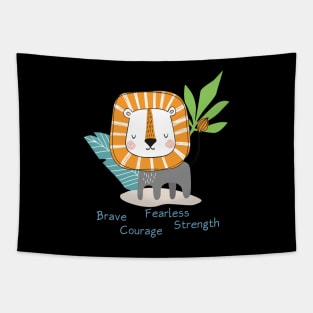Lion - Strong Animal - Educate Tapestry